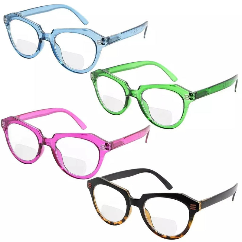eyekeeper.com 4 Pack Cat-eye Bifocal Reading Glasses Distinctive Readers BR2110 Eyeglasses