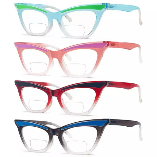 eyekeeper.com 4 Pack Cat-eye Bifocal Reading Glasses Fashion Readers BR2132 Eyeglasses