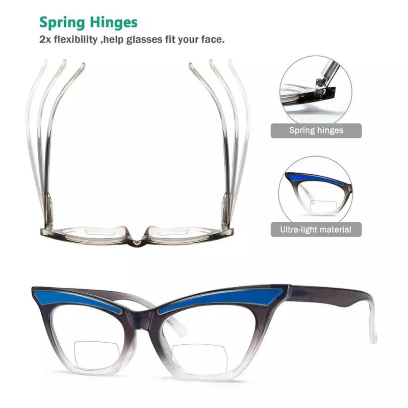eyekeeper.com 4 Pack Cat-eye Bifocal Reading Glasses Fashion Readers BR2132 Eyeglasses