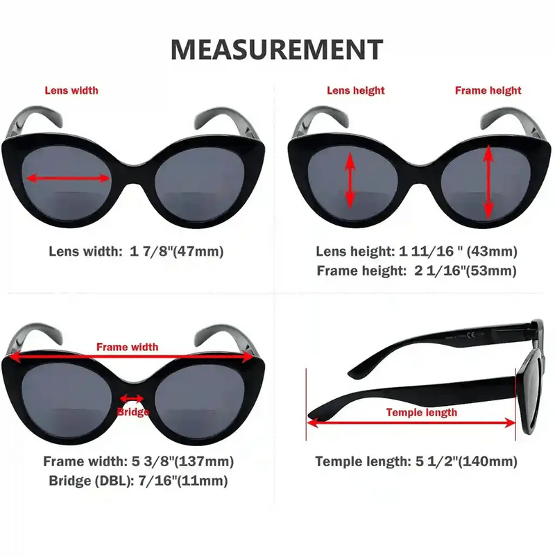 eyekeeper.com 4 Pack Cat-eye Bifocal Sunglasses Readers SBR2012 Sunglasses