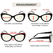 eyekeeper.com 4 Pack Cat-eye Blue Light Filter Readers UV2118 Eyeglasses