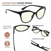 eyekeeper.com 4 Pack Cat-eye Blue Light Filter Readers UVR2001 Eyeglasses