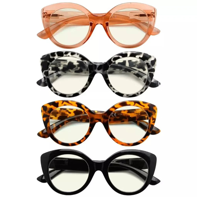 eyekeeper.com 4 Pack Cat-eye Blue Light Filter Readers UVR2012 Eyeglasses