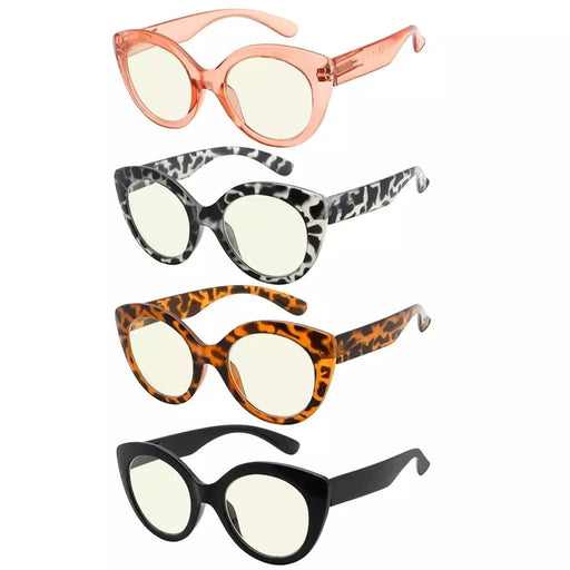 eyekeeper.com 4 Pack Cat-eye Blue Light Filter Readers UVR2012 Eyeglasses