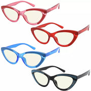 eyekeeper.com 4 Pack Cat-eye Blue Light Filter Readers UVR2029 Eyeglasses