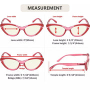 eyekeeper.com 4 Pack Cat-eye Blue Light Filter Readers UVR2029 Eyeglasses