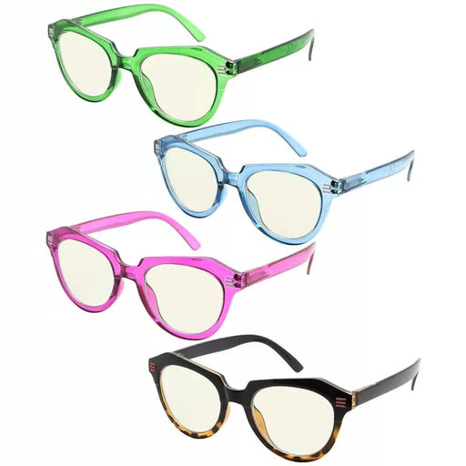 eyekeeper.com 4 Pack Cat-eye Blue Light Filter Reading Glasses UV2110 Eyeglasses