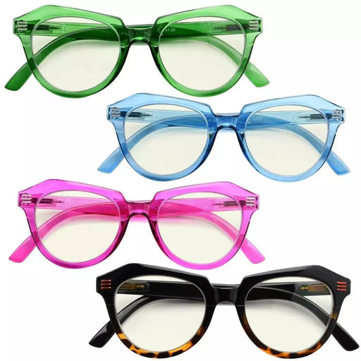 eyekeeper.com 4 Pack Cat-eye Blue Light Filter Reading Glasses UV2110 Eyeglasses