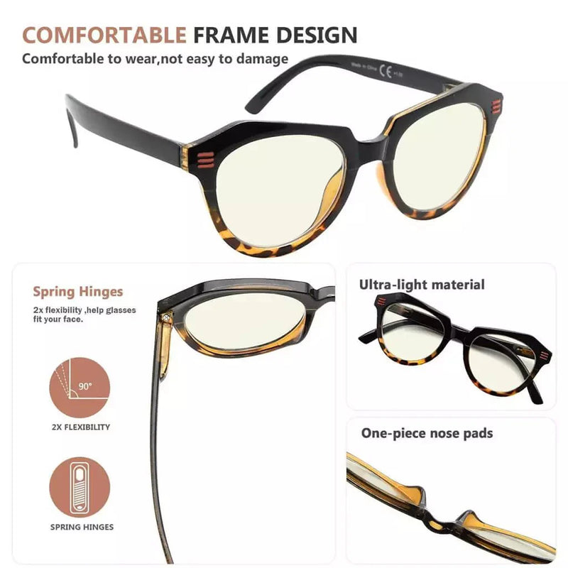 eyekeeper.com 4 Pack Cat-eye Blue Light Filter Reading Glasses UV2110 Eyeglasses