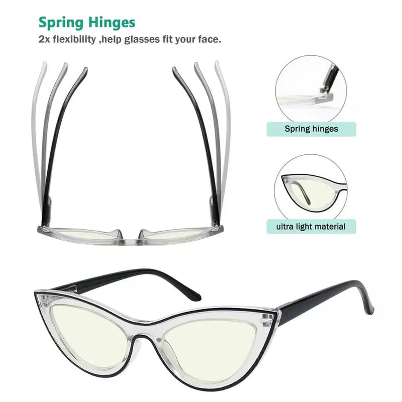 eyekeeper.com 4 Pack Cat-eye Blue Light Filter Reading Glasses UV2121 Eyeglasses
