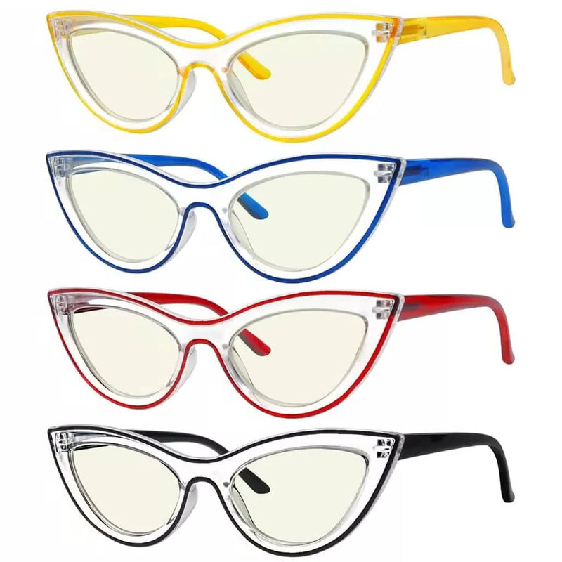 eyekeeper.com 4 Pack Cat-eye Blue Light Filter Reading Glasses UV2121 Eyeglasses
