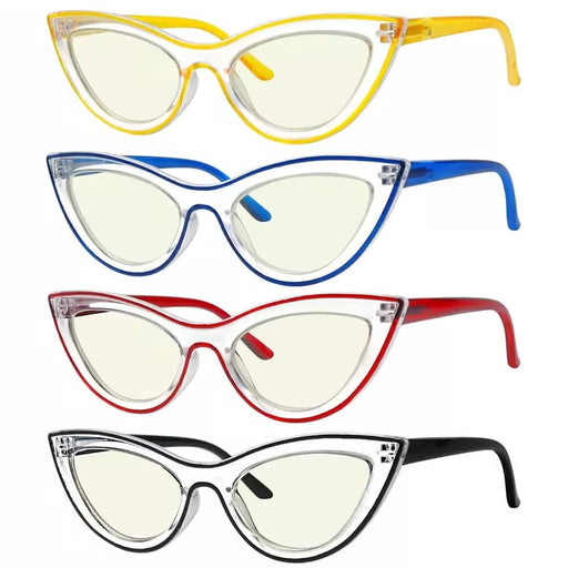 eyekeeper.com 4 Pack Cat-eye Blue Light Filter Reading Glasses UV2121 Eyeglasses