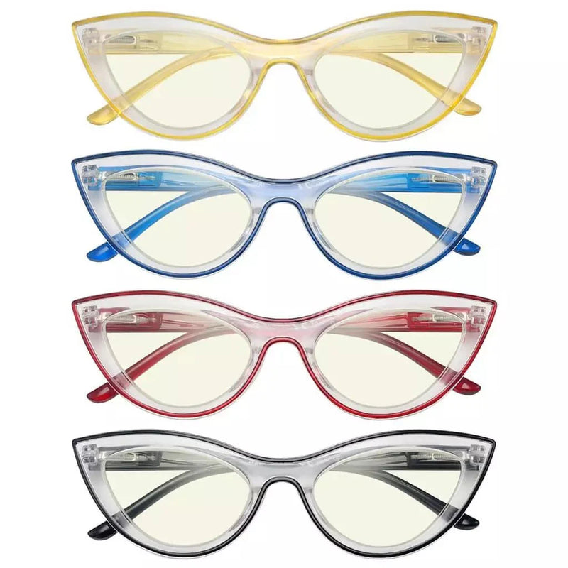 eyekeeper.com 4 Pack Cat-eye Blue Light Filter Reading Glasses UV2121 Eyeglasses