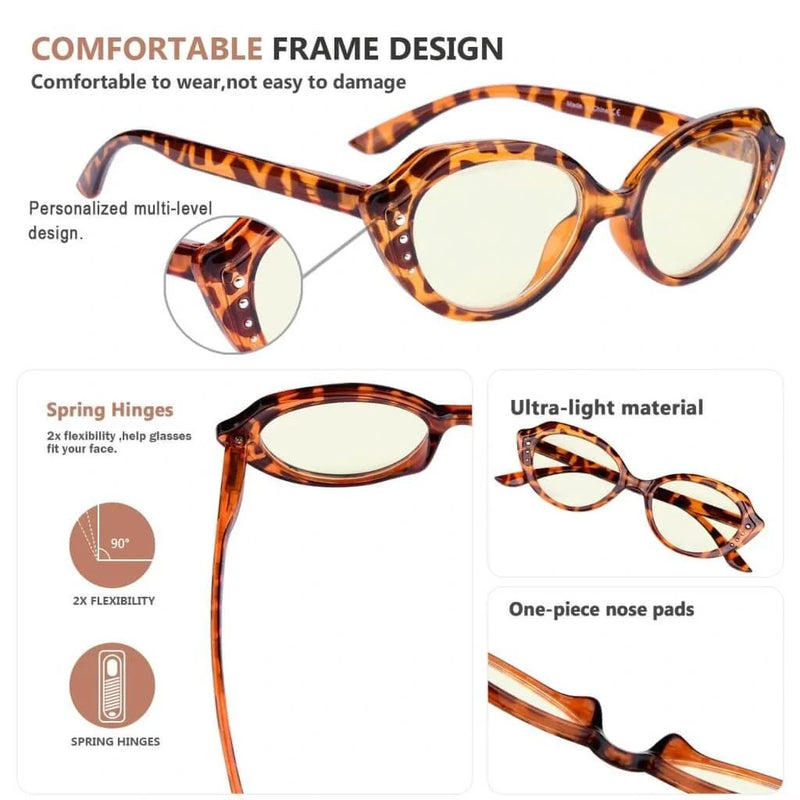 eyekeeper.com 4 Pack Cat-eye Blue Light Filter Reading Glasses UV2124 Eyeglasses
