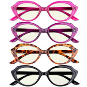 eyekeeper.com 4 Pack Cat-eye Blue Light Filter Reading Glasses UV2124 Eyeglasses