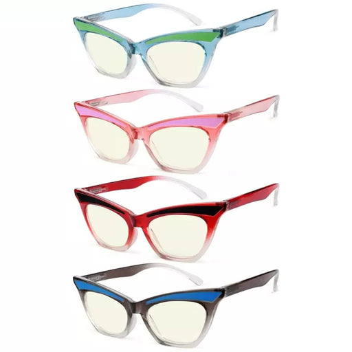 eyekeeper.com 4 Pack Cat-eye Blue Light Filter Reading Glasses UV2132 Eyeglasses