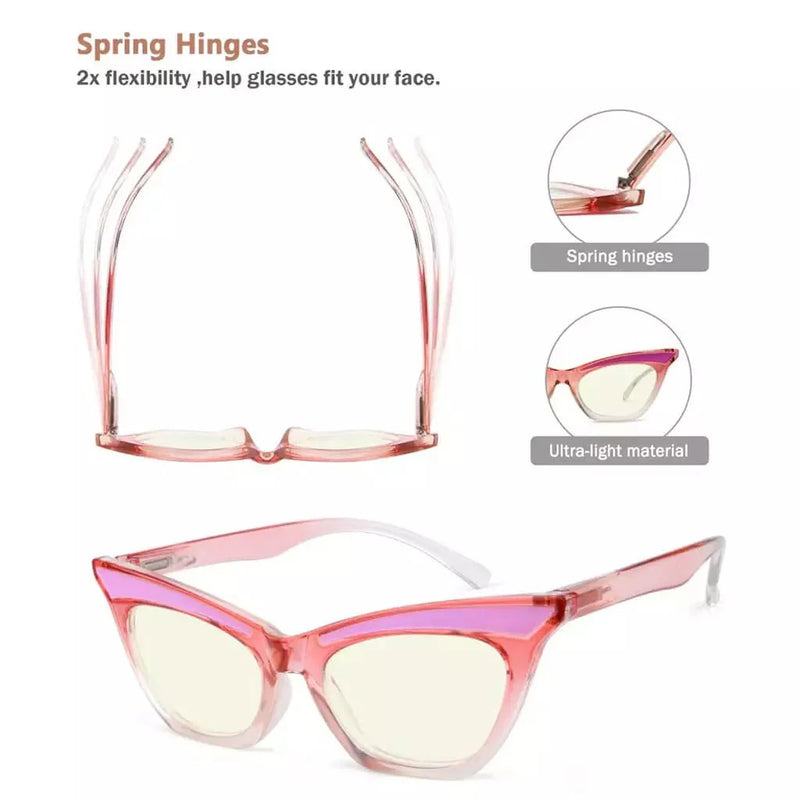 eyekeeper.com 4 Pack Cat-eye Blue Light Filter Reading Glasses UV2132 Eyeglasses