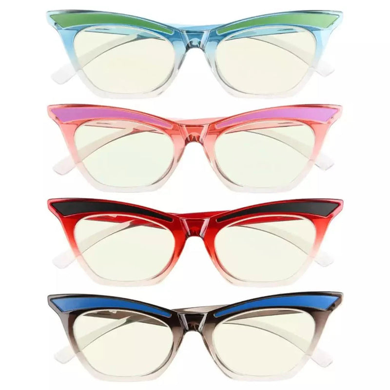 eyekeeper.com 4 Pack Cat-eye Blue Light Filter Reading Glasses UV2132 Eyeglasses