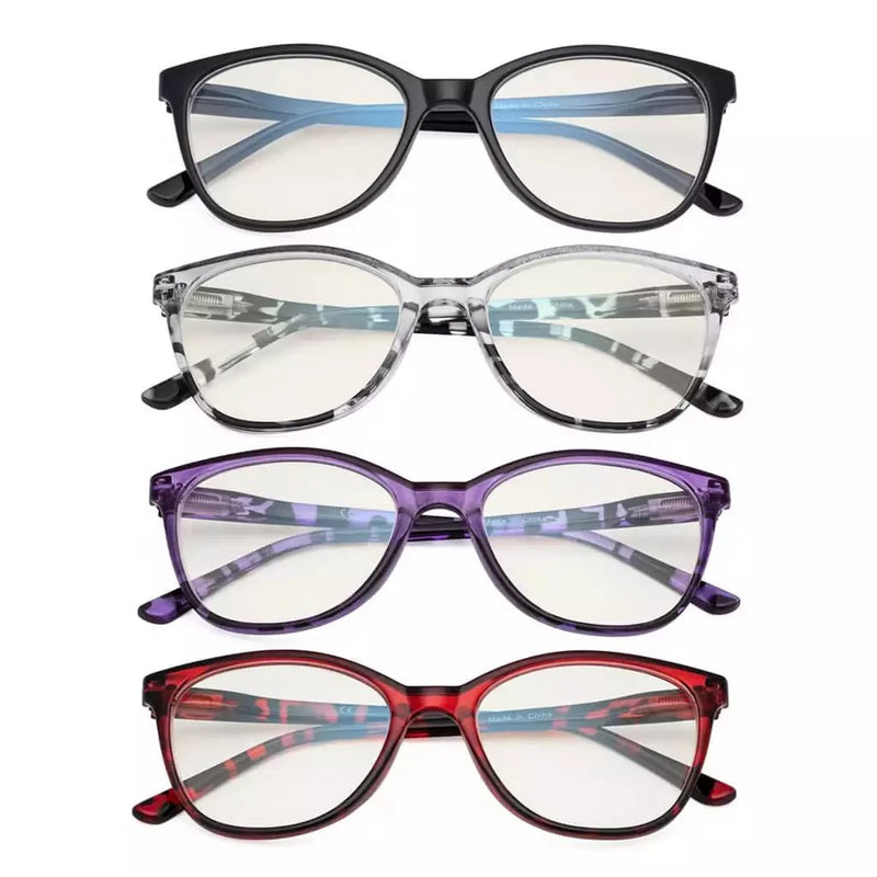 eyekeeper.com 4 Pack Cat-eye Blue Light Filter Reading Glasses UVFH1570 Eyeglasses