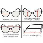 eyekeeper.com 4 Pack Cat-eye Blue Light Filter Reading Glasses UVFH1570 Eyeglasses