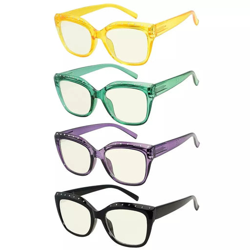 eyekeeper.com 4 Pack Cat-eye Blue Light Filter Reading Glasses UVR2015 Eyeglasses