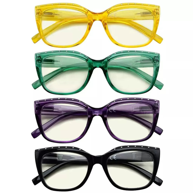 eyekeeper.com 4 Pack Cat-eye Blue Light Filter Reading Glasses UVR2015 Eyeglasses