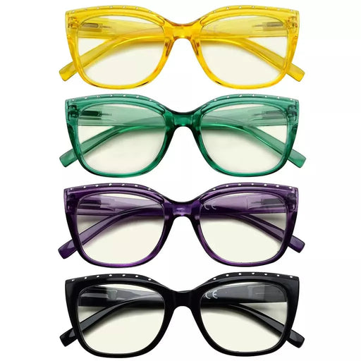 eyekeeper.com 4 Pack Cat-eye Blue Light Filter Reading Glasses UVR2015 Eyeglasses