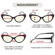 eyekeeper.com 4 Pack Cat-eye Blue Light Filter Reading Glasses UVR2115 Eyeglasses