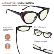 eyekeeper.com 4 Pack Cat-eye Blue Light Filter Reading Glasses UVR2115 Eyeglasses