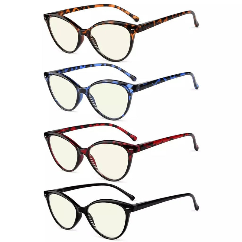 eyekeeper.com 4 Pack Cat-eye Blue Light Filter Reading Glasses UVR9112 Eyeglasses