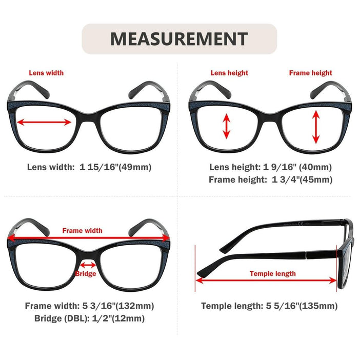 Eyekeeper.Com - 4 Pack Cat-Eye Chic Reading Glasses R2030