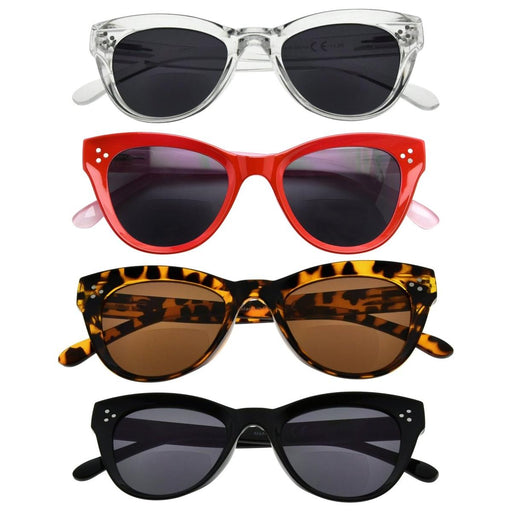Eyekeeper  - 4 Pack Cat-eye Thicker Frame Bifocal Sunglasses SBR9108
