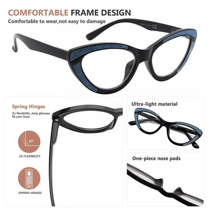 eyekeeper.com 4 Pack Cat-eye Design Chic Reading Glasses R2029 Eyeglasses