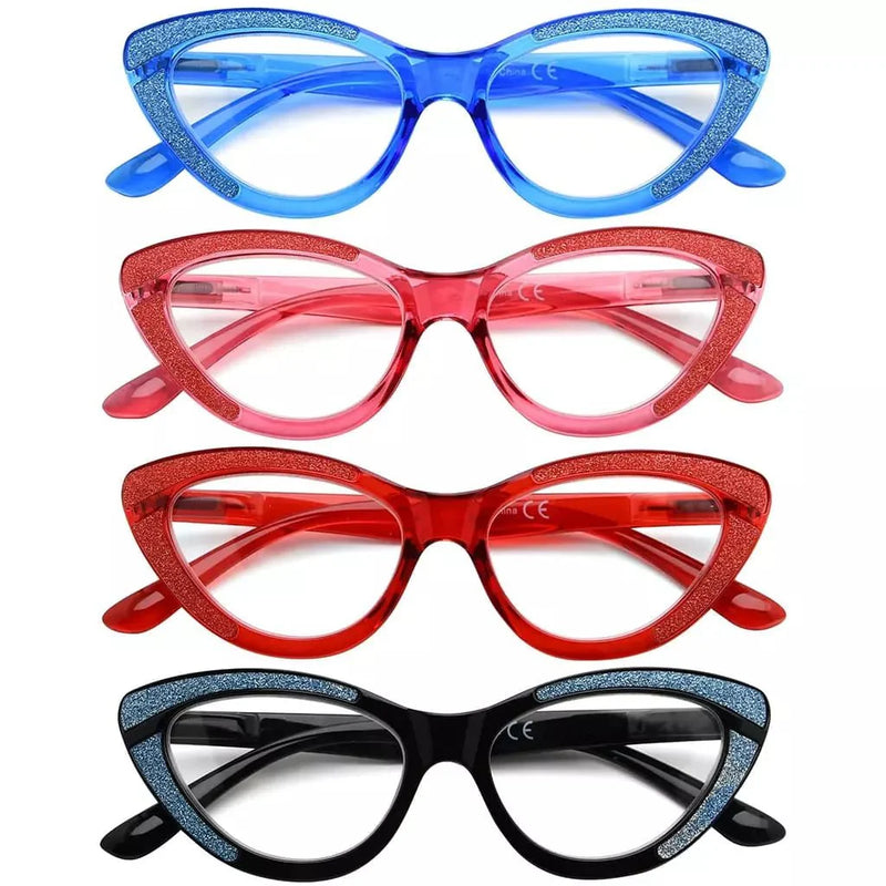 eyekeeper.com 4 Pack Cat-eye Design Chic Reading Glasses R2029 Eyeglasses