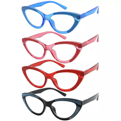 eyekeeper.com 4 Pack Cat-eye Design Chic Reading Glasses R2029 Eyeglasses