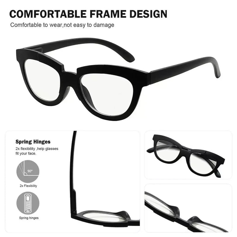 eyekeeper.com 4 Pack Cat-eye Multifocus Reading Glasses M2102 Eyeglasses