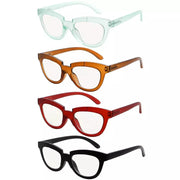 eyekeeper.com 4 Pack Cat-eye Multifocus Reading Glasses M2102 Eyeglasses