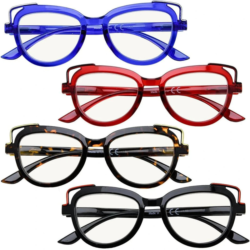 eyekeeper.com 4 Pack Cat-eye Progressive Multifocal Readers M2113 Eyeglasses