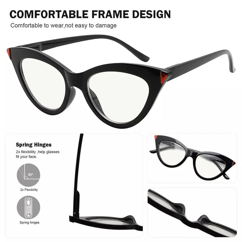 eyekeeper.com 4 Pack Cat-eye Progressive Multifocus Reading Glasses M2103 Eyeglasses