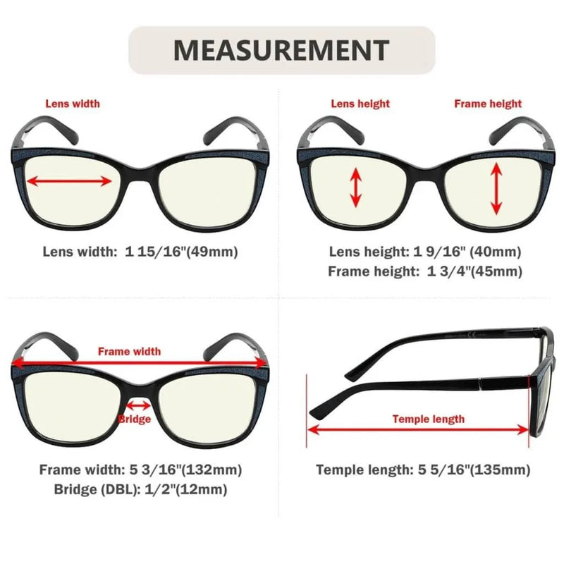 eyekeeper.com 4 Pack Cat-eye Readers Blue Light Filter UVR2030 Eyeglasses