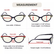 eyekeeper.com 4 Pack Cat-eye Reading Glasses Blue Light Filter UV2123 Eyeglasses