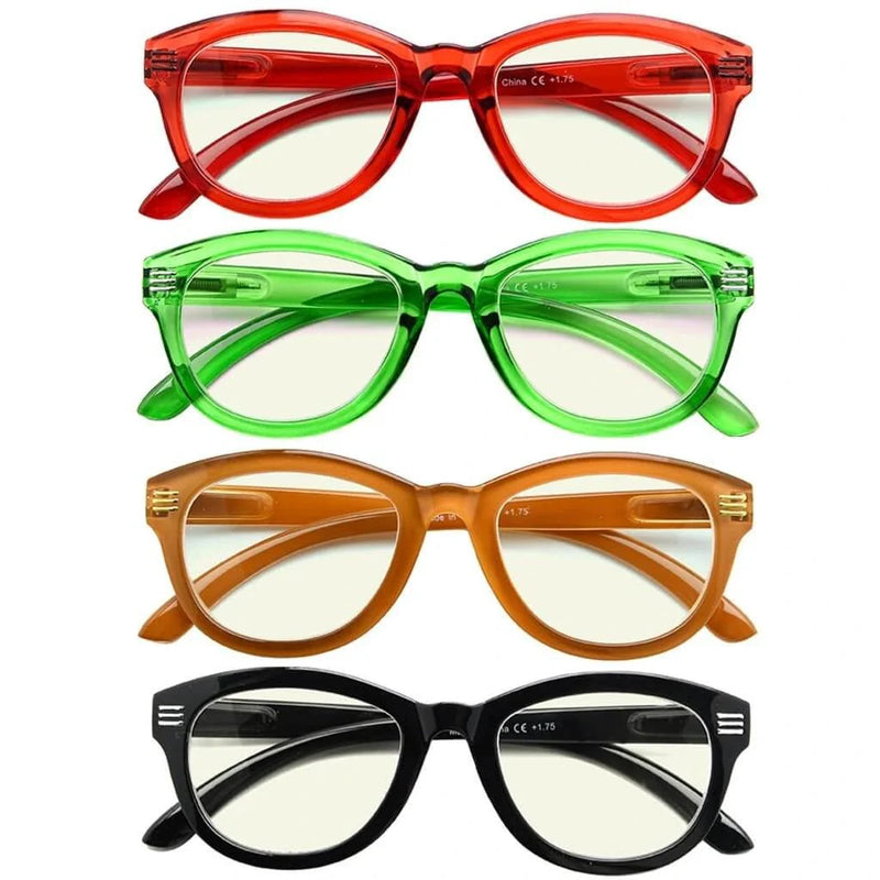 eyekeeper.com 4 Pack Cat-eye Reading Glasses Blue Light Filter UVR2107 Eyeglasses