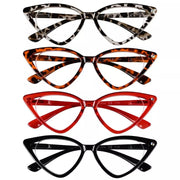 eyekeeper.com 4 Pack Cat-eye Reading Glasses Stylish Readers R2134 Eyeglasses