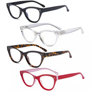 eyekeeper.com 4 Pack Cat-eye Reading Glasses Thicker Frame Readers R9108 Eyeglasses