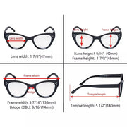 eyekeeper.com 4 Pack Cat-eye Reading Glasses Thicker Frame Readers R9108 Eyeglasses