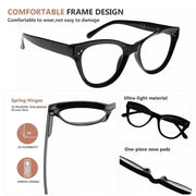 eyekeeper.com 4 Pack Cat-eye Reading Glasses Thicker Frame Readers R9108 Eyeglasses