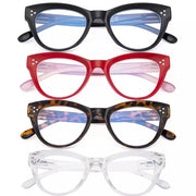 eyekeeper.com 4 Pack Cat-eye Reading Glasses Thicker Frame Readers R9108 Eyeglasses