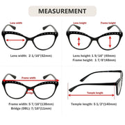 eyekeeper.com 4 Pack Cat-eye Rhinestone Reading Glasses R2001 Eyeglasses