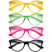 eyekeeper.com 4 Pack Cat-eye Rhinestone Reading Glasses R2001 Eyeglasses