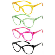 eyekeeper.com 4 Pack Cat-eye Rhinestone Reading Glasses R2001 Eyeglasses